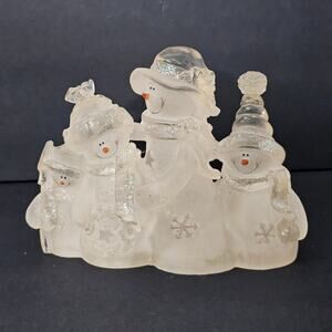 Light up  Snowman Family Figurine  Color  Changing  Holiday Decor